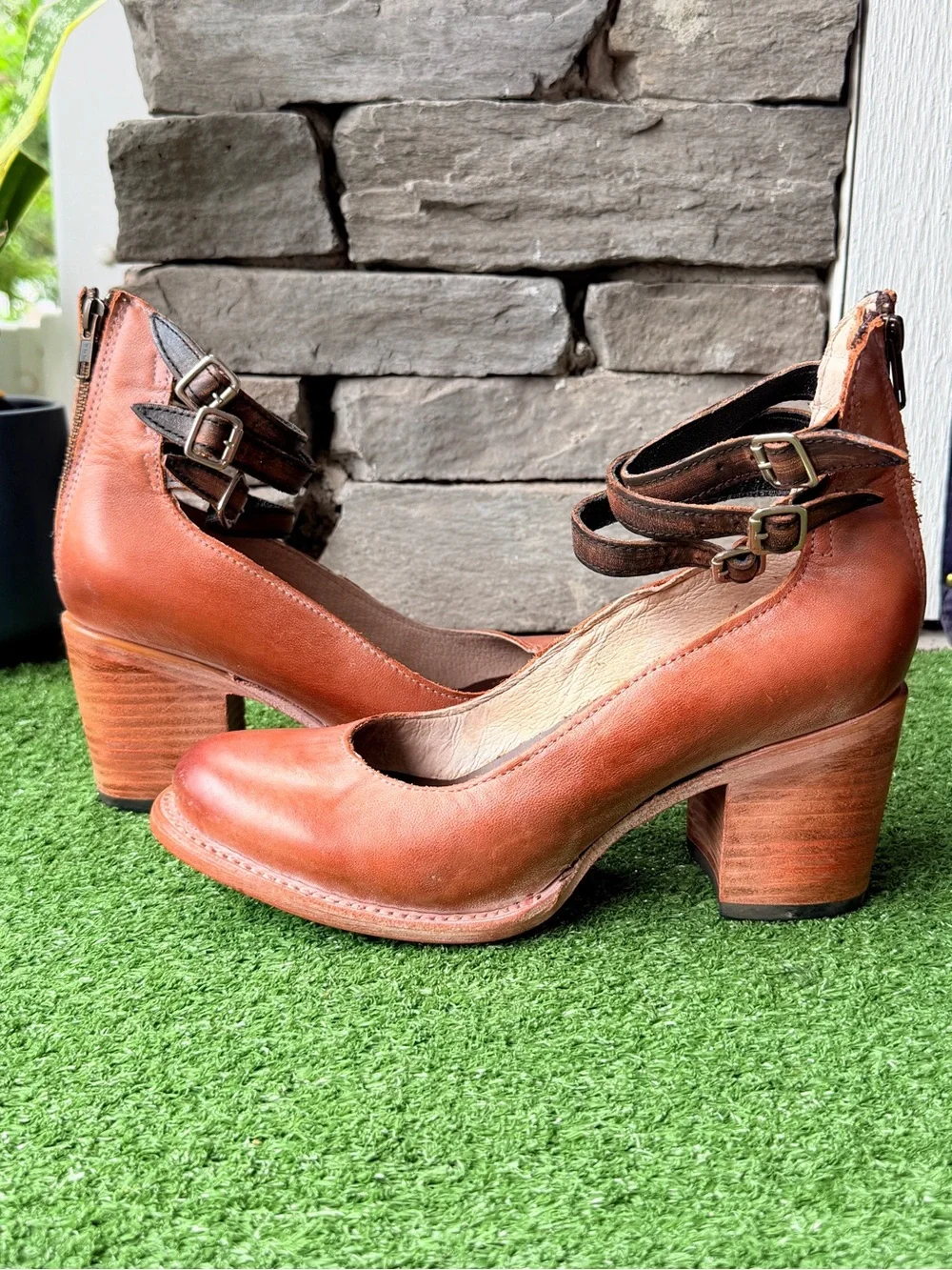 Freebird by Steven Randi Brown Leather Women’s Ankle Boots - Picture 10 of 13